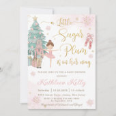 The Nutcracker Winter Wonderland Girl Baby Shower 招待状 (正面)