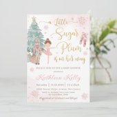 The Nutcracker Winter Wonderland Girl Baby Shower 招待状 (スタンド正面)