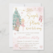 The Nutcracker Winter Wonderland Girl Baby Shower 招待状 (正面)