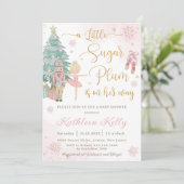 The Nutcracker Winter Wonderland Girl Baby Shower 招待状 (スタンド正面)