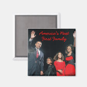 The Obamas：アメリカの次の第1ファミリーマグネット マグネット (正面/裏面)