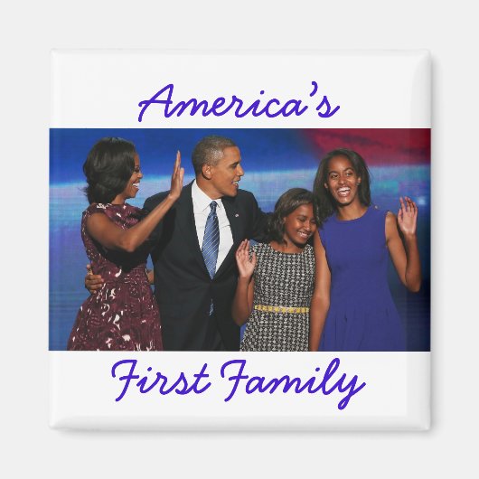 The Obamas：アメリカ初のファミリーマグネット マグネット (正面)