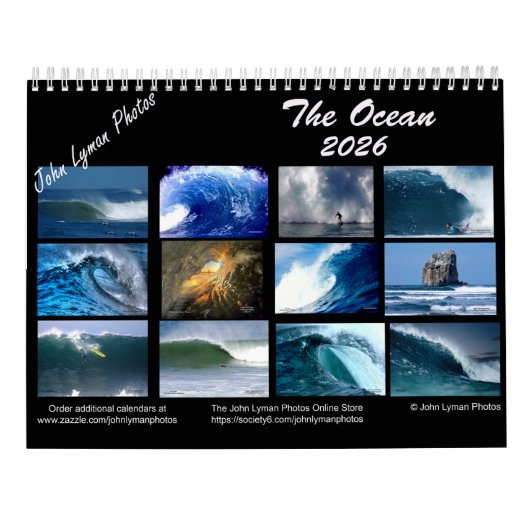 The Ocean 2026 Calendar カレンダー (裏面)