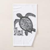 The Ocean Is My Home (facebook, insta, twitter, ti バスタオルセット (ハンドタオル)