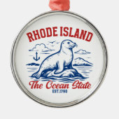 The Ocean State Seal – Rhode Island  メタルオーナメント (正面)