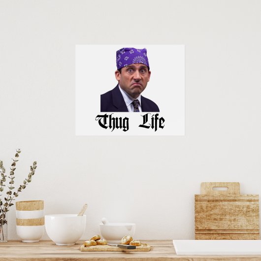 The Office Michael Prison Mike Scott Thug Life ポスター (キッチン)