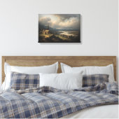 The Old Harbor at Eventide キャンバスプリント (インサイチュ (寝室))