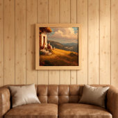 The Old Lady and Her Dog キャンバスプリント