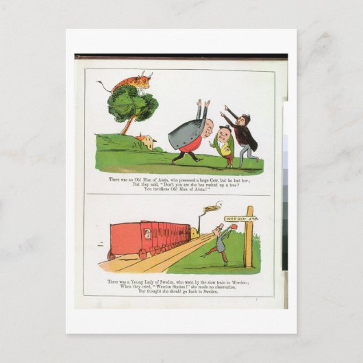 The Old Man of Aosta, page from 'The Book of Nonse ポストカード (正面)