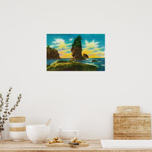 The Old Man of Cape Flattery, WA ポスター (キッチン)