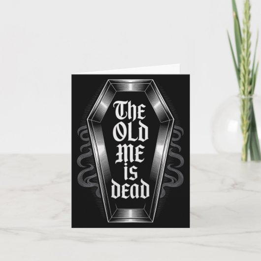 The Old Me Is Dead Humorous Transformation New Beg カード (正面)