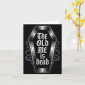 The Old Me Is Dead Humorous Transformation New Beg カード (黄色い花)