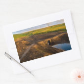 The Old Packhorse Bridge of Baitings 長方形シール (封筒)