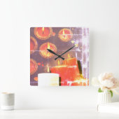 The old Red Candles スクエア壁時計 (ホーム)