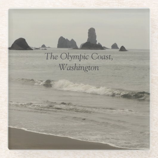 The Olympic Coast, Washington, Seascape Photo ガラスコースター (正面)