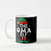 The Oma Elf Funny Christmas Matching Family Group コーヒーマグカップ (左)