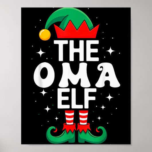 The Oma Elf Funny Christmas Matching Family Group ポスター (正面)