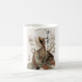 "The One Will Come" Japanese Cat Art Mug コーヒーマグカップ