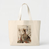 "The One Will Come" Japanese Cat Art Tote Bag ラージトートバッグ (正面)