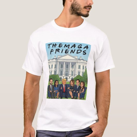 The One With The MAGA Friends Funny Political Sati Tシャツ (正面)