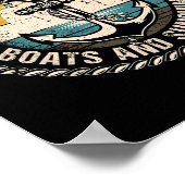 The Only Bs I Need Boats And Sunshine Boating Capt ポスター (角)