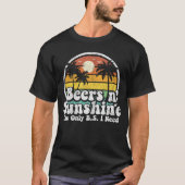 The Only BS I Need Is Beers and Sunshine Retro Bea Tシャツ (正面)