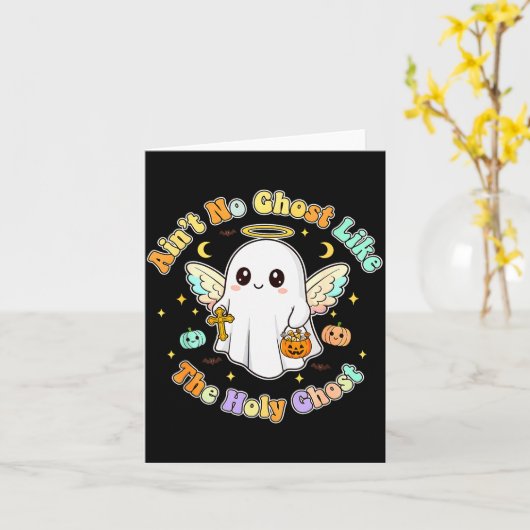 The Only Ghost I Know Is The Holy Ghost Halloween  カード (黄色い花)