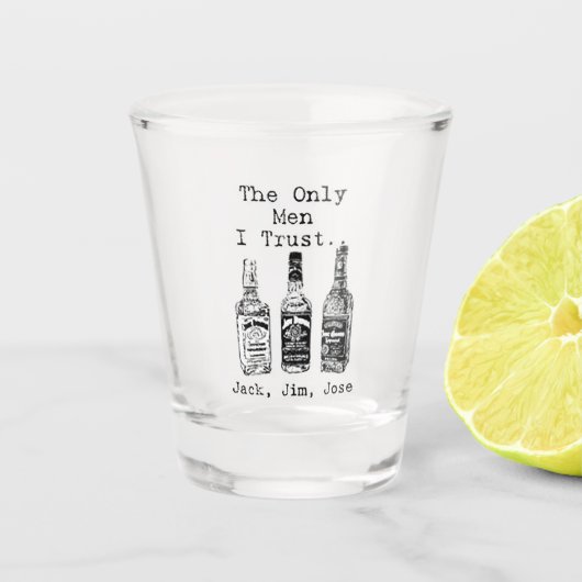 The Only Men I Trust: Jack, Jim, Jose ショットグラス (正面)