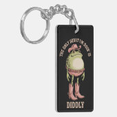 The Only Squat I'm Doin' Is Diddly Funny Cowboy  キーホルダー (正面左)