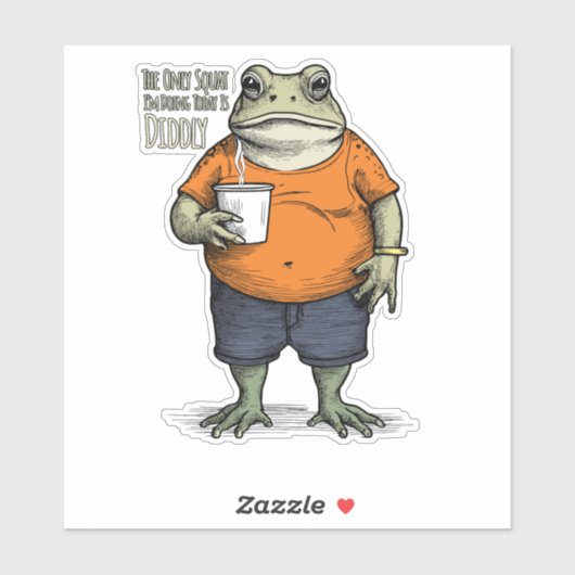 The Only Squat I'm Doing Today Is Diddly Funny Laz シール (シート)