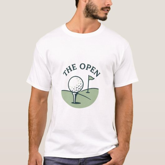 The Open – Minimalist Golf Design Tシャツ (正面)