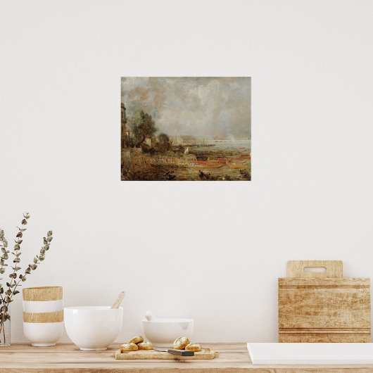 The Opening of Waterloo Bridge, c.1829-31 (油 ポスター (キッチン)