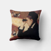 The Opera by Mary Cassatt,ヴィンテージ印象主義 クッション (裏面)