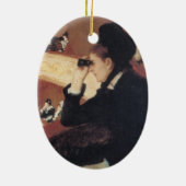 The Opera by Mary Cassatt,ヴィンテージ印象主義 セラミックオーナメント (裏面)