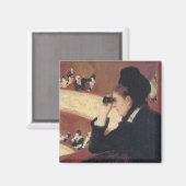 The Opera by Mary Cassatt,ヴィンテージ印象主義 マグネット (正面/裏面)