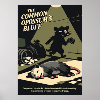 The Opossum’s Bluff Retro Art ポスター
