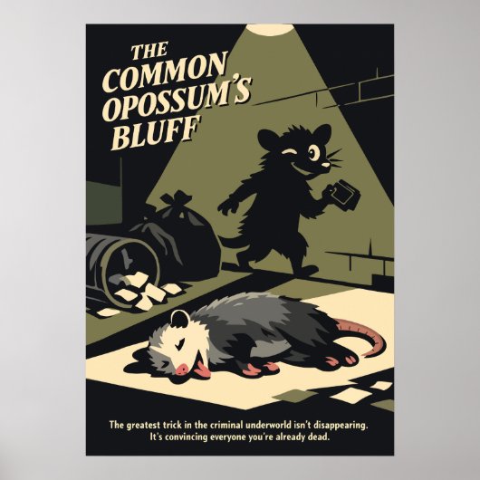 The Opossum’s Bluff Retro Art ポスター (正面)