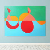 The Orange Clef Modern Art Print キャンバスプリント (インサイチュ (ウッドフロア))