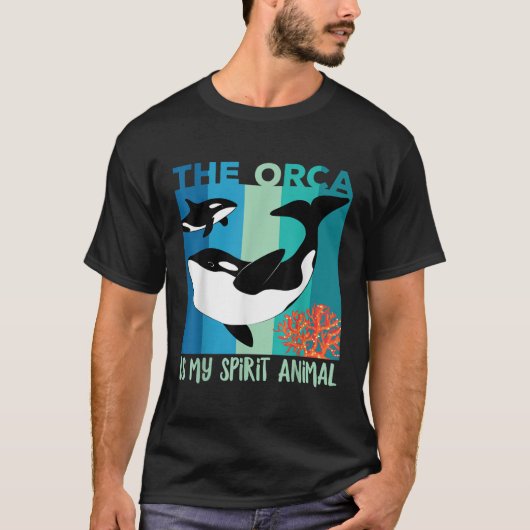 The Orcaは私の霊動物かわいいOrca子供の女性である Tシャツ (正面)