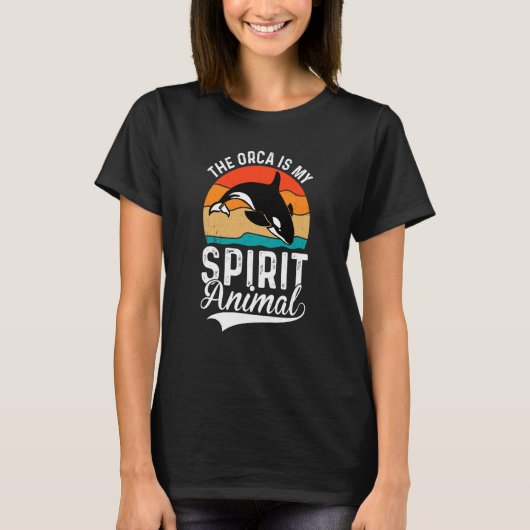 The Orcas Is My Spirit Animal Orcas Nature Wildlif Tシャツ (正面)