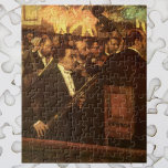 The Orchestra of Opera by Edgar Degas, Vintage Art ジグソーパズル<br><div class="desc">The Orchestra of the Opera (c. 1870) by Edgar Degas is a vintage impressionism fine art musical portrait painting. A musician bassoonist is playing music on a woodwind instrument called a bassoon. He is performing with the orchestra band during a ballet dance performance. About the artist: Edgar Degas (1834-1917) is...</div>
