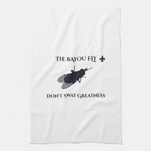 The Original Bayou Fly  Don't Swat Greatness キッチンタオル (縦)