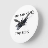 The Original Bayou Fly  Time Flies ラウンド壁時計 (傾斜)