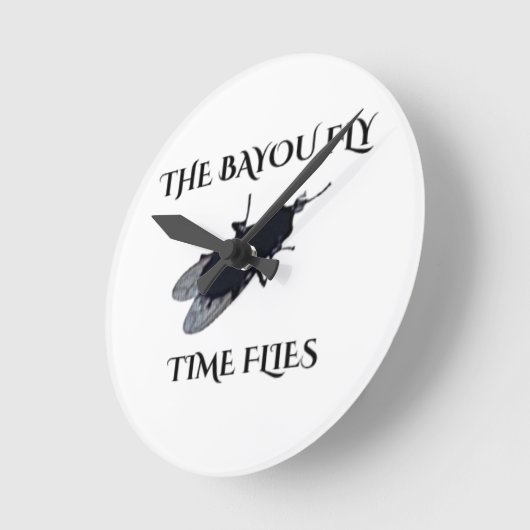 The Original Bayou Fly  Time Flies ラウンド壁時計 (傾斜)