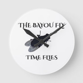 The Original Bayou Fly  Time Flies ラウンド壁時計