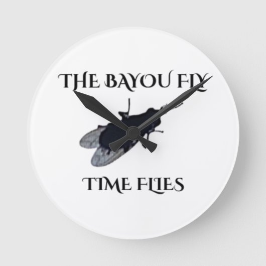 The Original Bayou Fly  Time Flies ラウンド壁時計 (正面)