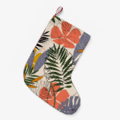 The original pattern with tropical leaves and plan スモールクリスマスストッキング (正面 (吊り時))