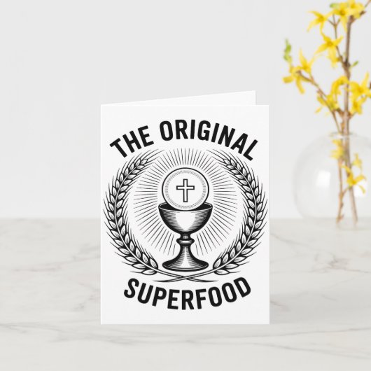 The Original Superfood Eucharist Catholic M  カード (黄色い花)