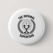 The Original Superfood Eucharist Catholic M  缶バッジ (正面)