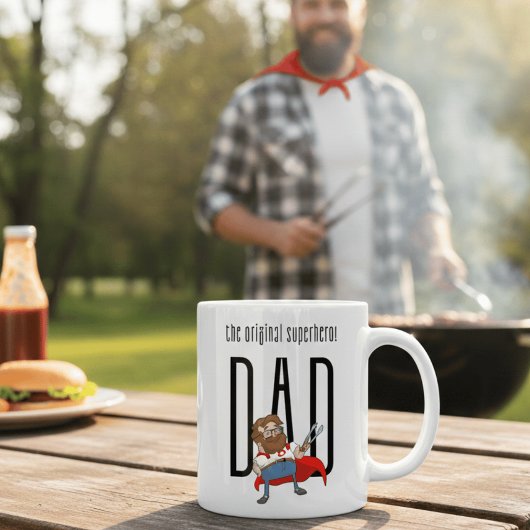 The Original Superhero Dad Funny Father's Day コーヒーマグカップ